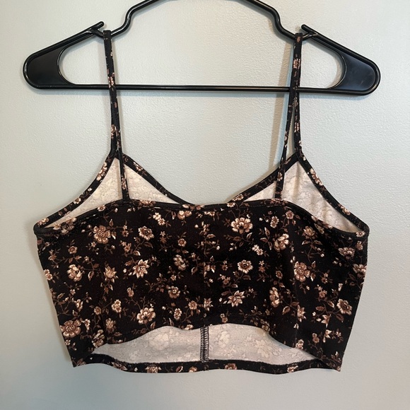 Brown Floral Tank Top - Picture 2 of 3